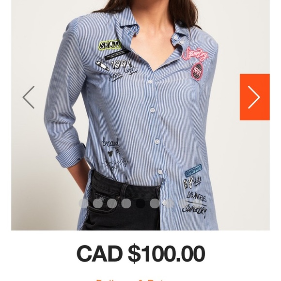 NWT Quirky blue and white strip shirt - Picture 1 of 15